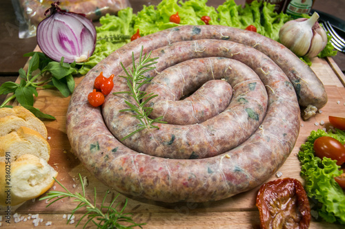 linguinça, uma iguaria feita de carne de porco photo