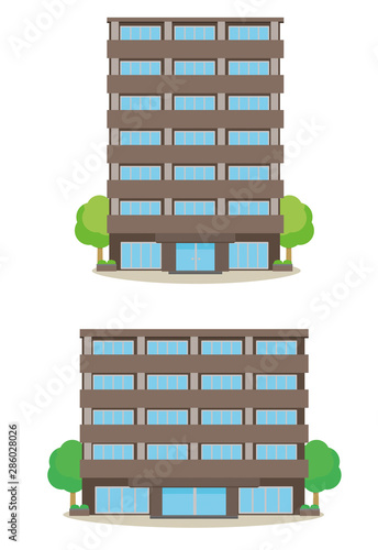 マンション　イラスト