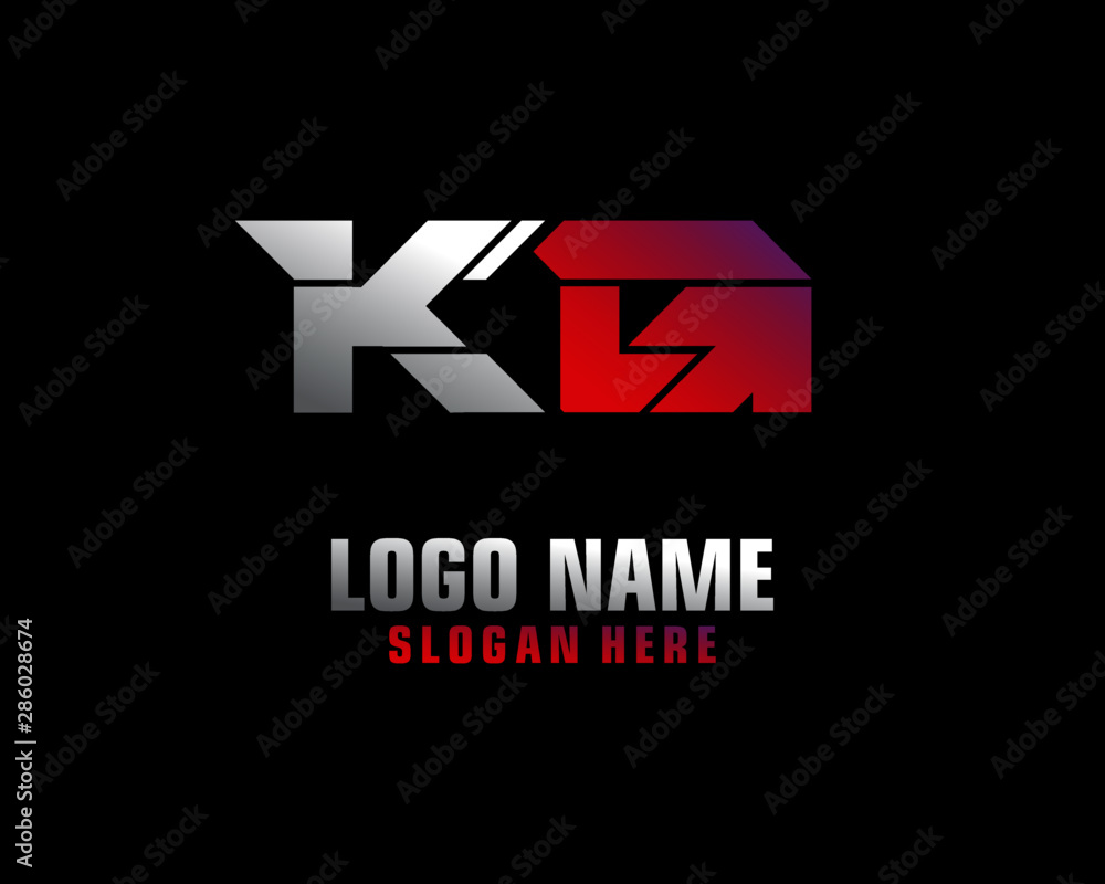 KG Initial letter logo template vector KG Initial letter logo template vector