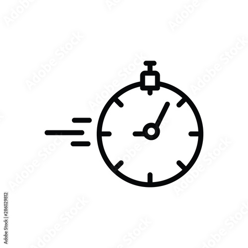Black line icon for rapid 