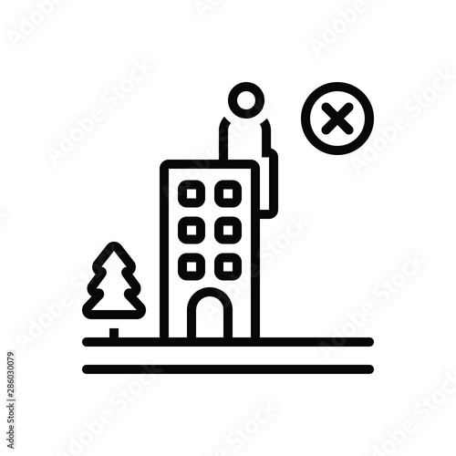 Принти на полотні Black line icon for failure debacle