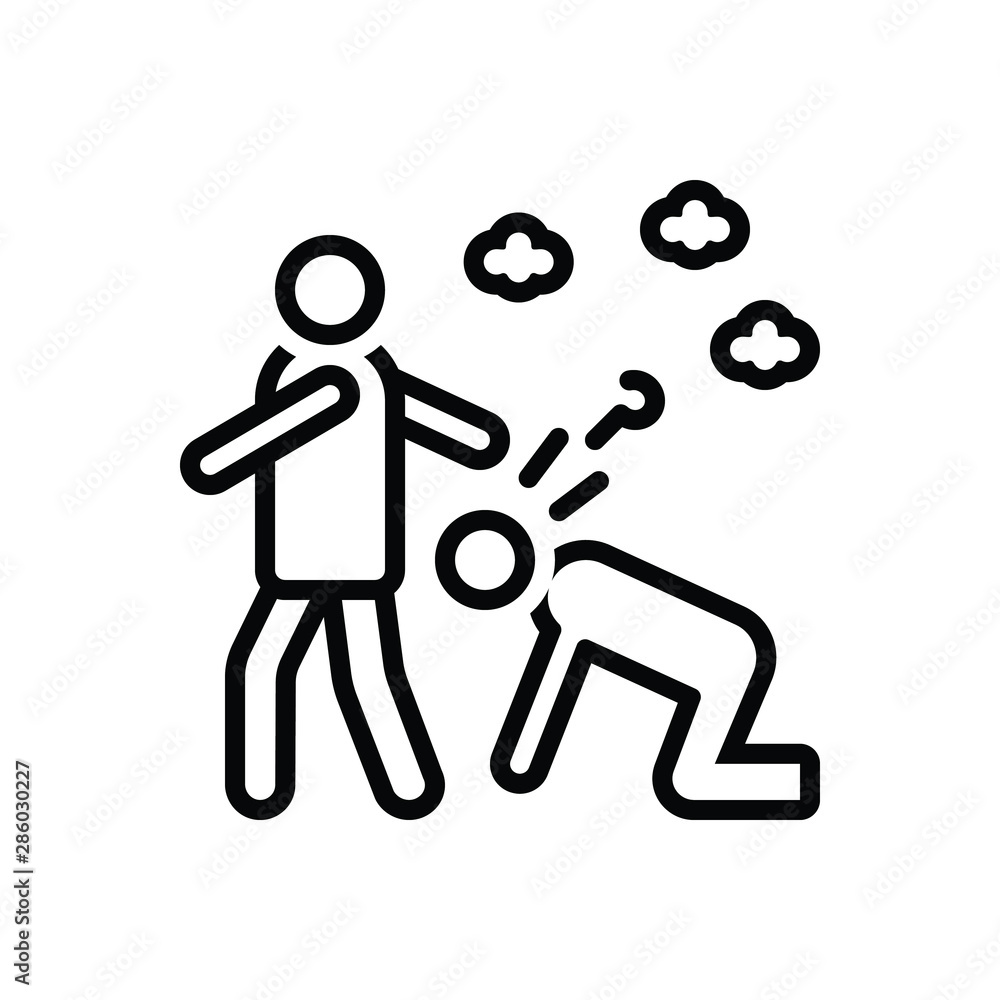 Fotografie Black line icon for ignore
