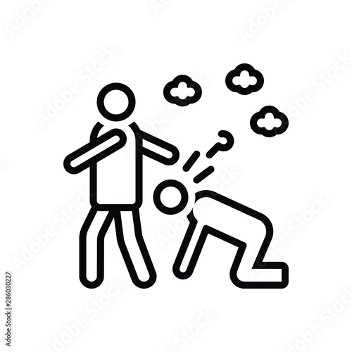 Black line icon for ignore 