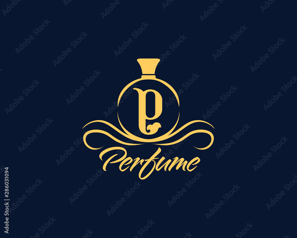Luxury Initial Letter alphabet P Logo , Awesome Logo Design Template
