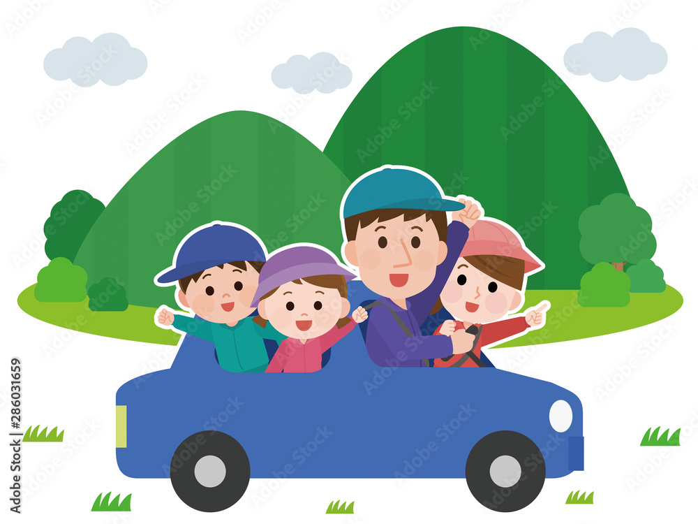家族 山 横向き ドライブ イラスト 家族 山 横向き ドライブ イラスト