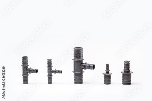 connection pieces for water pipes photo