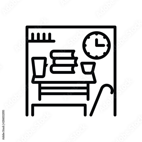 Black line icon for barely 