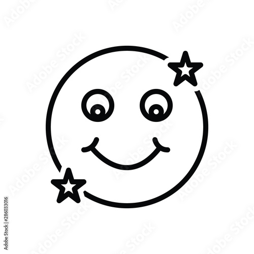 Black line icon for joy pleasure
