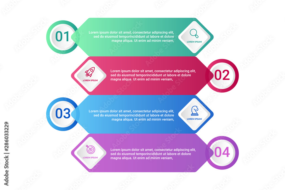 vector Infographic design with 4 icons options or steps. Infographics ...