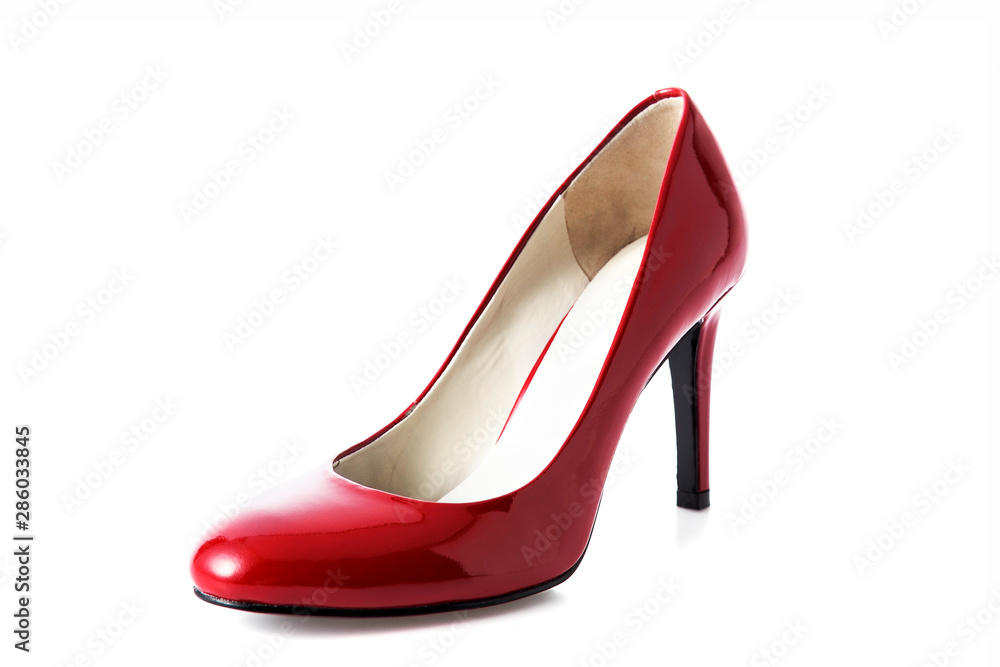 Red high heel fashion shoe on background Red high heel fashion shoe on background