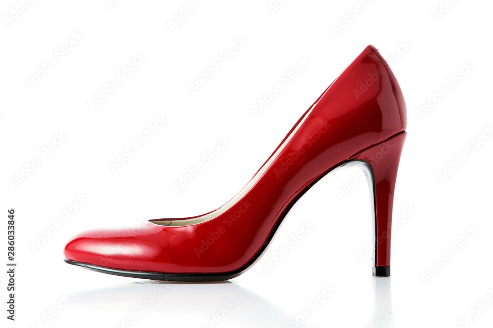 Red high heel fashion shoe on background Red high heel fashion shoe on background