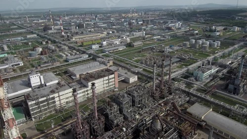 Gazprom neftekhim Salavat. Aerial view of the petrochemical complex. Part 2. photo