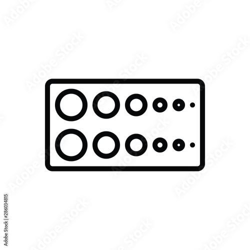 Black line icon for fade 