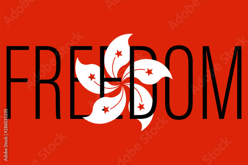 hong kong freedom protest concept idea vector