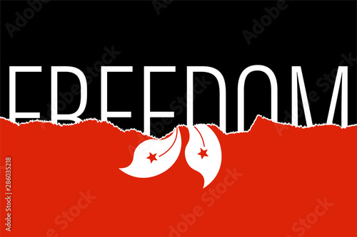 hong kong freedom protest concept idea vector