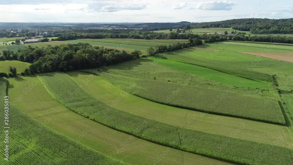 Aerial View of Amish Farms and Farmhouses Lancaster County Pennsylvania Aerial View of Amish Farms and Farmhouses Lancaster County Pennsylvania