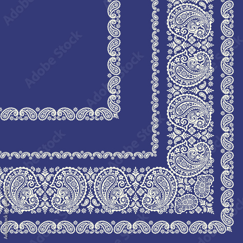 Ornament scarf design using beautiful paisley,
