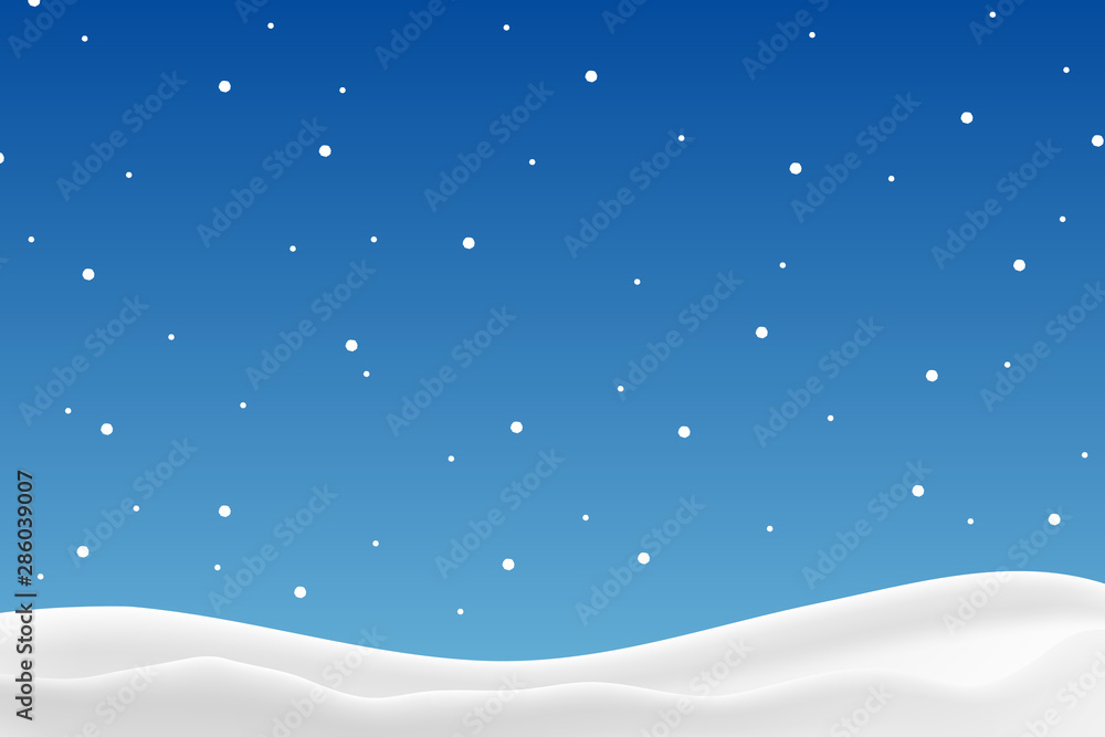 Blue winter landscape