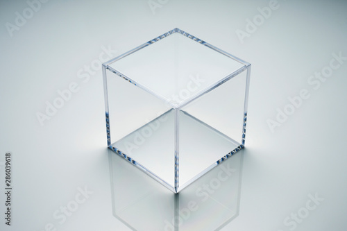 фотографія empty acrylic cube