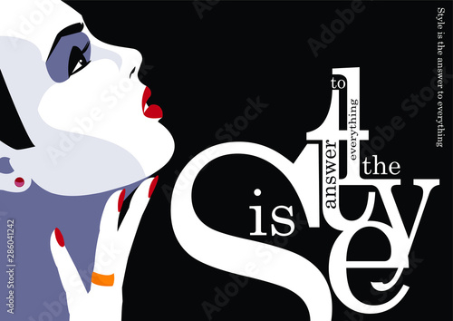 Fashion quote with fashion woman.