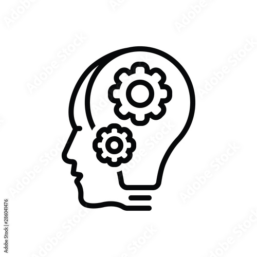 Black line icon for understanding 