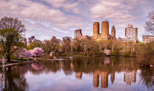 Foto New York Central Park colorful view Spot during Spring