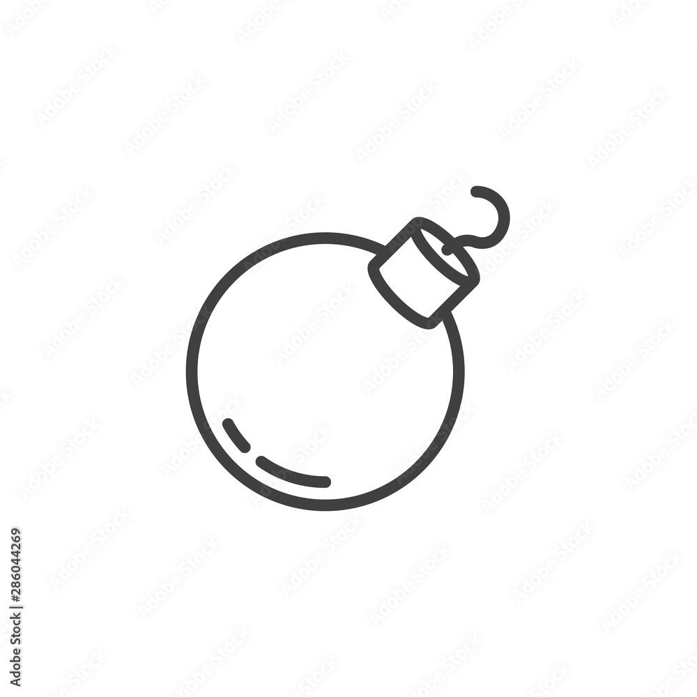 Bomb line icon. linear style sign for mobile concept and web design. Bomb outline vector icon. Symbol, logo illustration. Vector graphics Bomb line icon. linear style sign for mobile concept and web design. Bomb outline vector icon. Symbol, logo illustration. Vector graphics