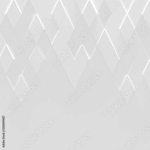 White Rhombus Background With Copy Space (3D Illustration)