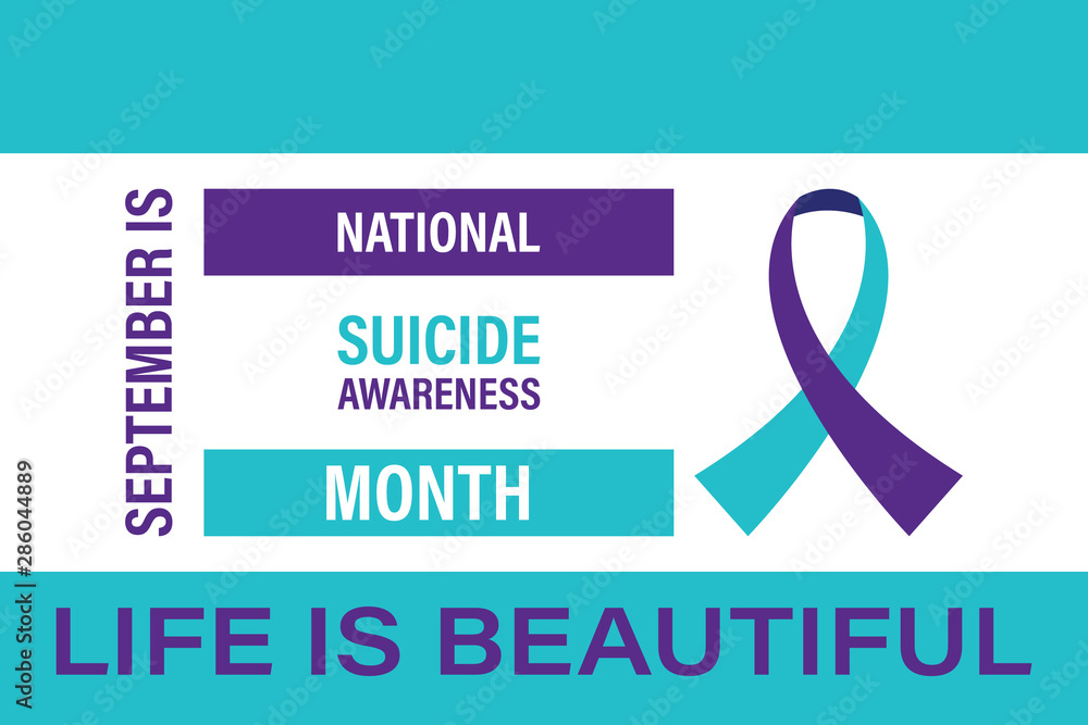 September is National Suicide Awareness Month. Design for poster, greeting card, banner, and background. Vector EPS 10. September is National Suicide Awareness Month. Design for poster, greeting card, banner, and background. Vector EPS 10.