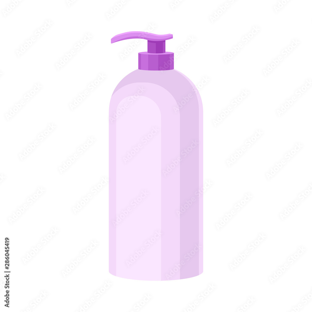 Plastic bottle with dispenser. Vector illustration on a white background. Plastic bottle with dispenser. Vector illustration on a white background.