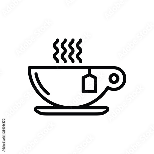 Black line icon for tea freshup 