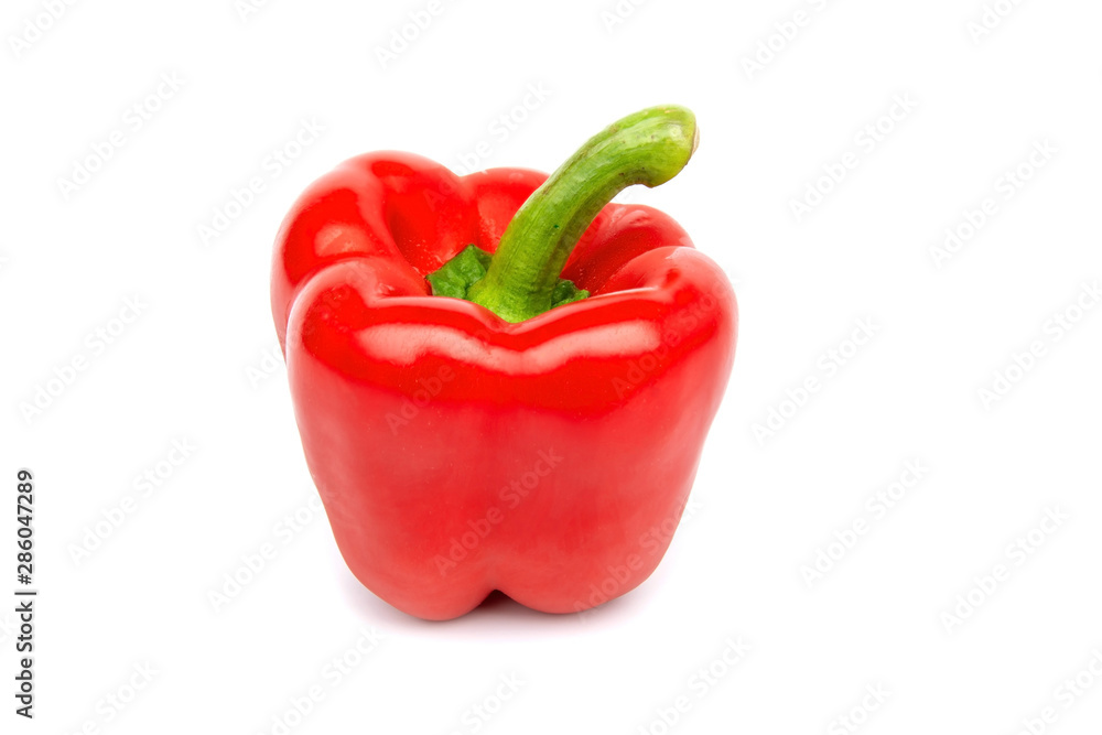 Red bell peppers isolated on white backgroundon white Red bell peppers isolated on white backgroundon white