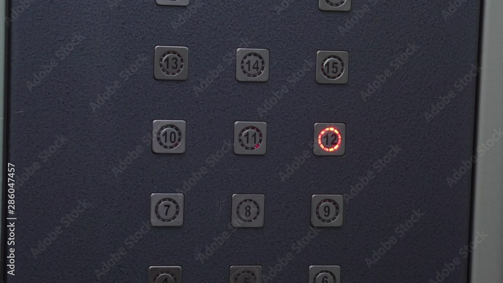 finger presses the button 12 floors in the elevator finger presses the button 12 floors in the elevator