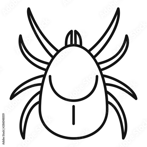 Parasite mite icon. Outline parasite mite vector icon for web design isolated on white background
