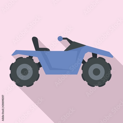 Dirt quad bike icon. Flat illustration of dirt quad bike vector icon for web design
