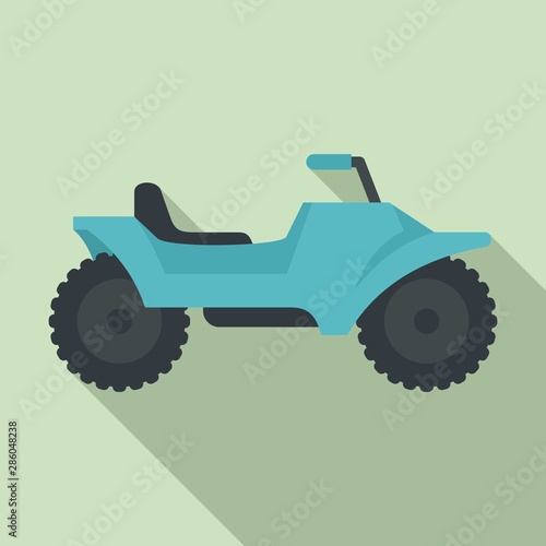 Desert quad bike icon. Flat illustration of desert quad bike vector icon for web design