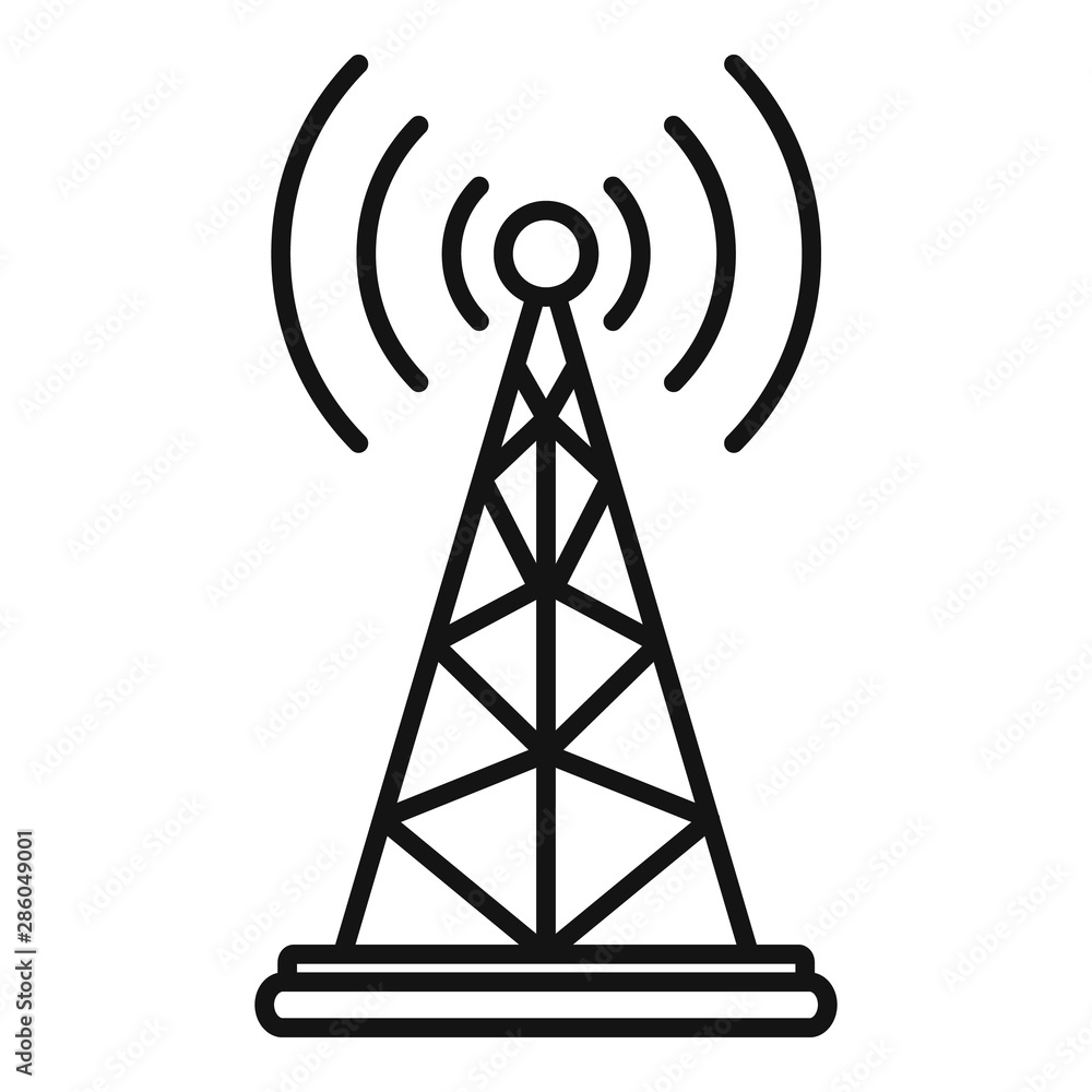 Gsm tower icon. Outline gsm tower vector icon for web design isolated on  white background vector de Stock | Adobe Stock