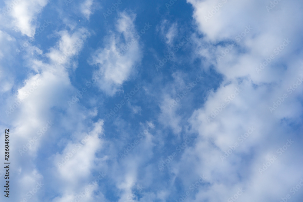 blue sky with white clouds