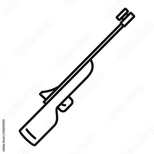 Biathlon rifle icon. Outline biathlon rifle vector icon for web design isolated on white background