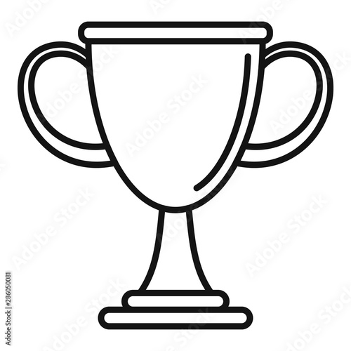 Biathlon cup icon. Outline biathlon cup vector icon for web design isolated on white background