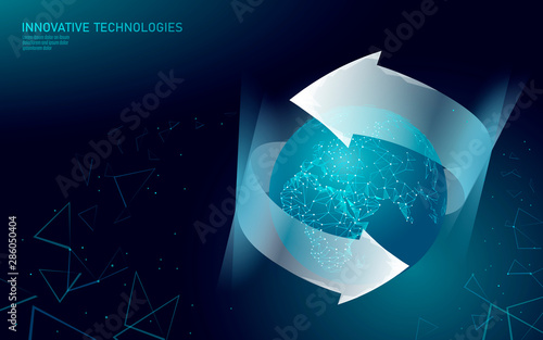 Planet Earth ecological problems solution concept. Nature protection save environment careful global eco project. Middle east Africa Europe side countries. World technology vector illustration