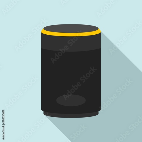 Cloud smart speaker icon. Flat illustration of cloud smart speaker vector icon for web design