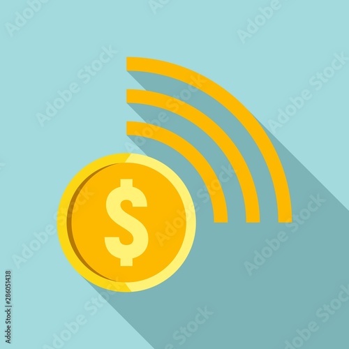 Contactless payment icon. Flat illustration of contactless payment vector icon for web design