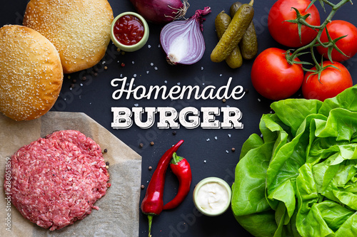 Obraz na płótnie Domowy burger w salonie