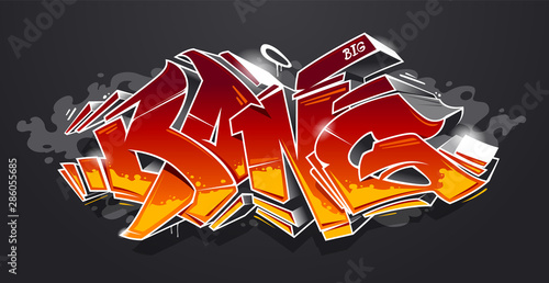 Bang Graffiti Vector Art