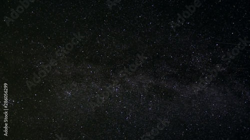 Night skies rotating star time lapse