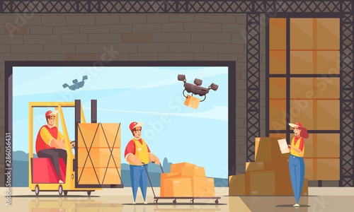 Drone Delivery Warehouse Composition