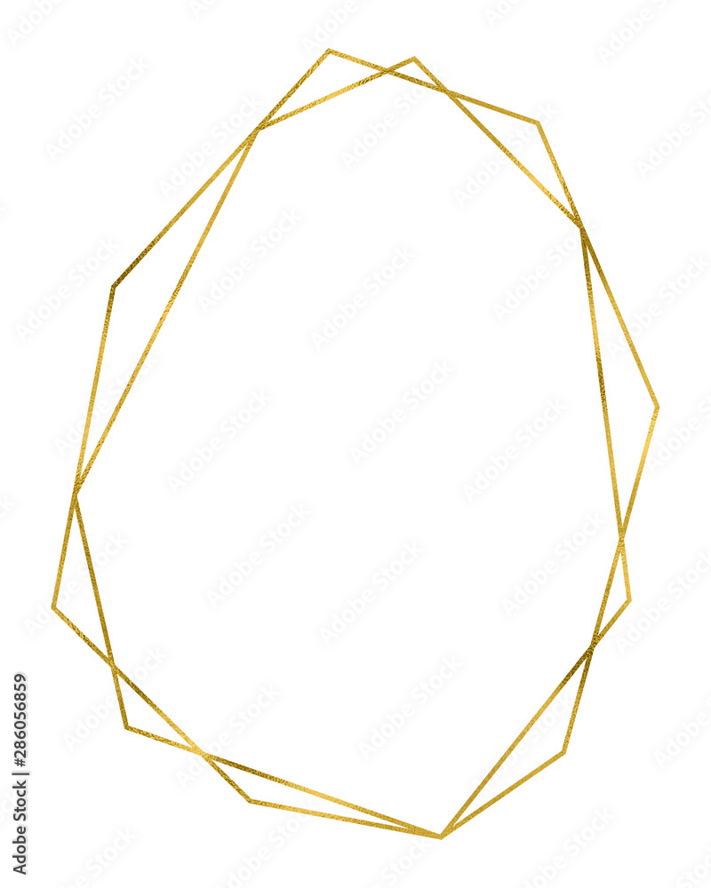 Gold geometrical linear frame Gold geometrical linear frame