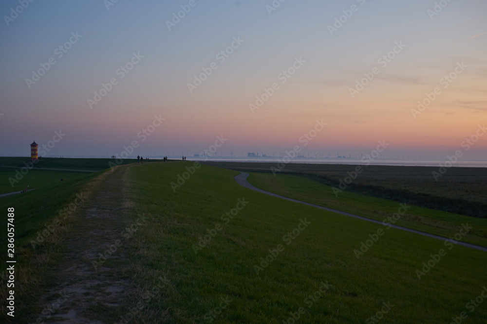 Sonnenuntergang in Nordfriesland Nordsee