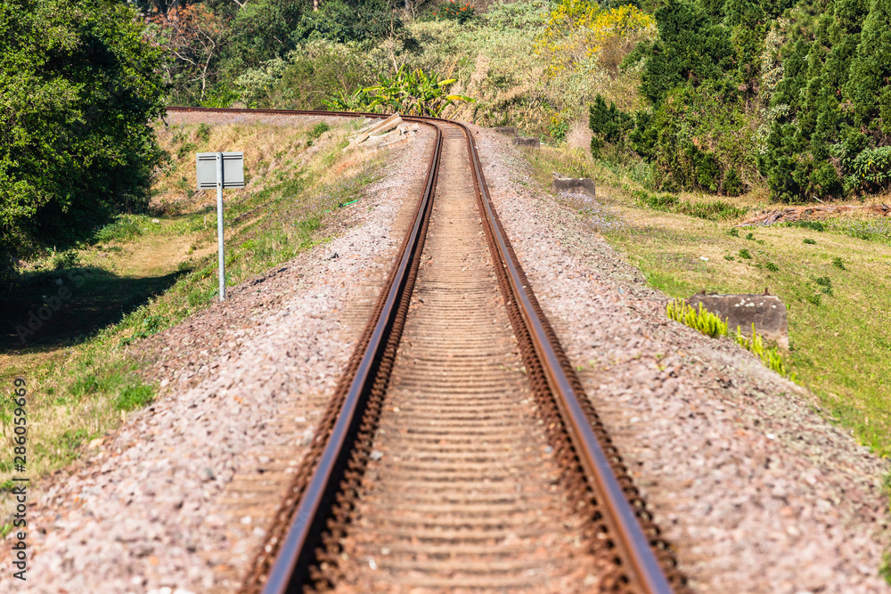 Train Railway Line Closeup Background Detail Countryside